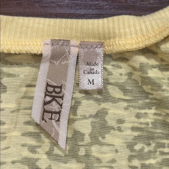 Yellow Long Sleeve Women's burnout Top - Picture 3 of 3